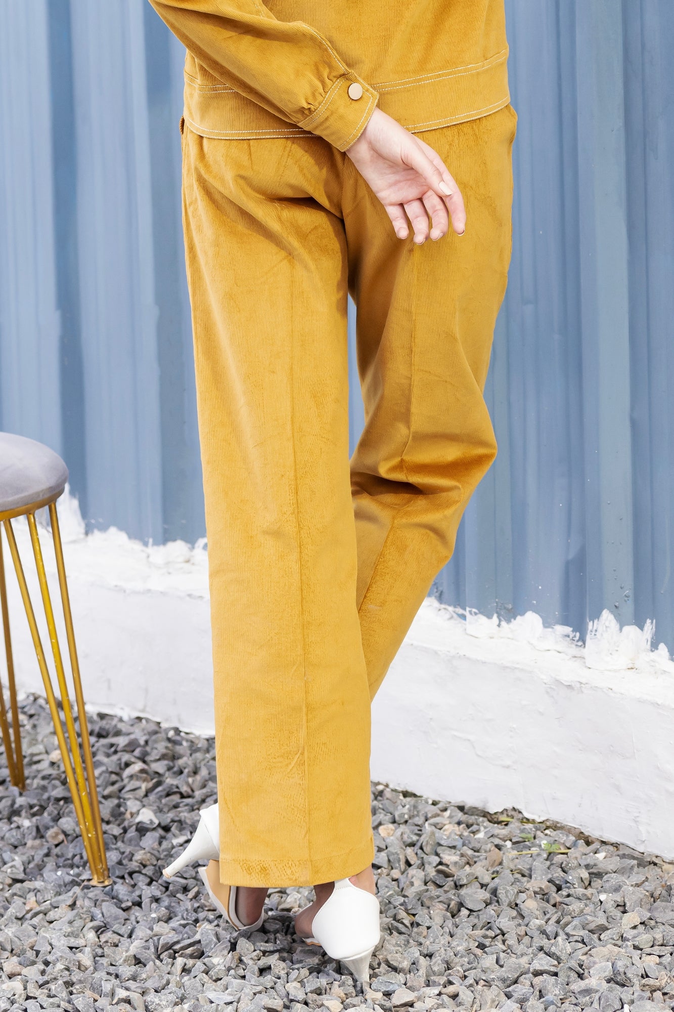 Mustard Charm Corduroy Trousers