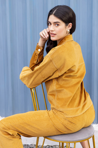 Mustard Charm Corduroy Shirt