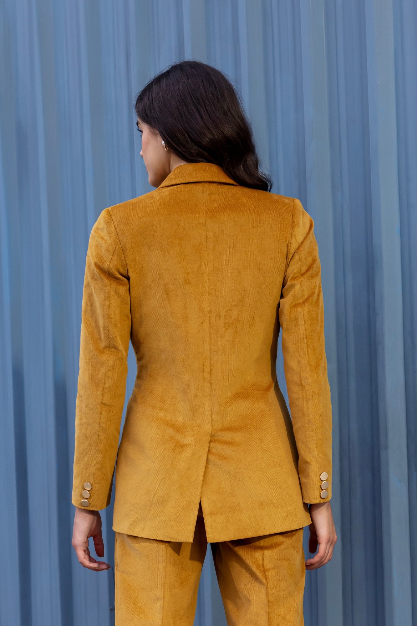 Mustard Charm Corduroy Blazer