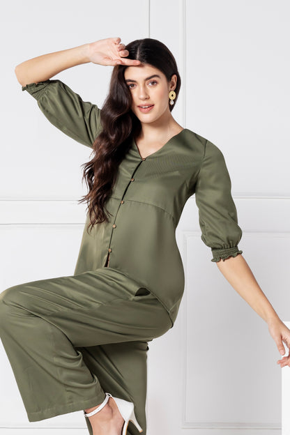 Olive Elegance Top