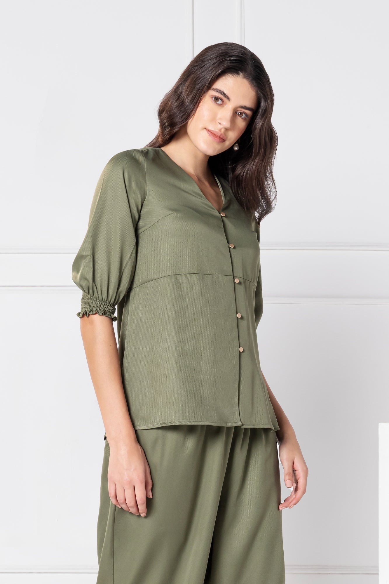 Olive Elegance Top
