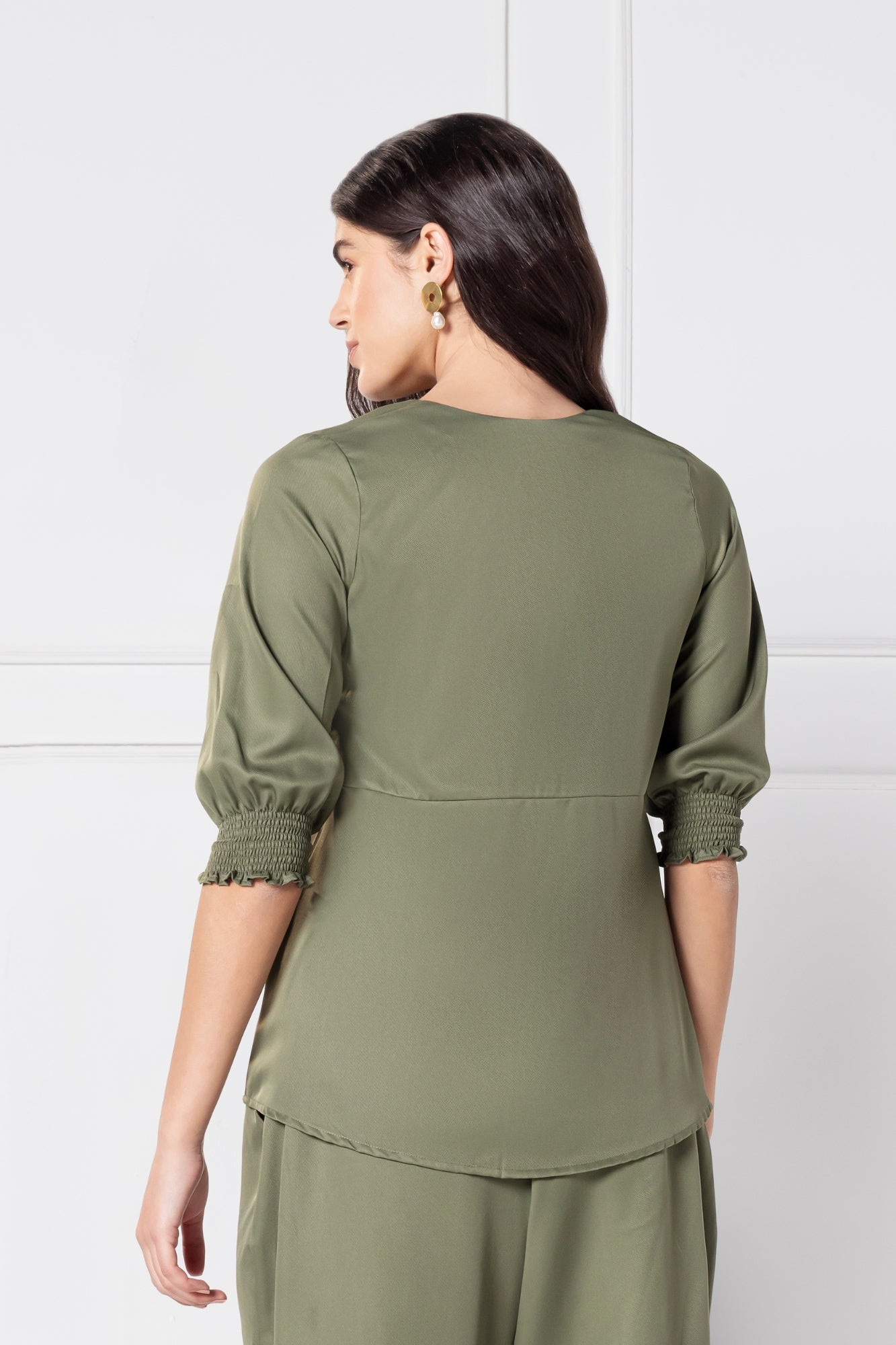 Olive Elegance Top