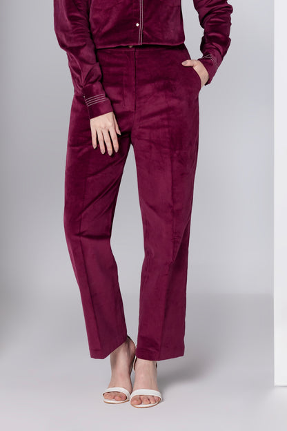 Bordeaux Corduroy Trousers
