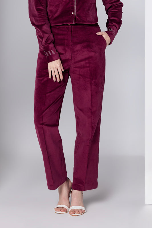 Bordeaux Corduroy Trousers