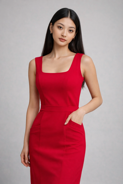 Rouge Élan Grace Midi Dress