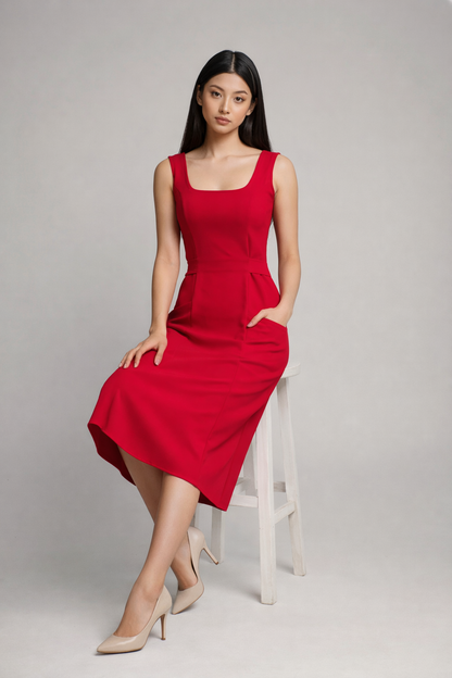 Rouge Élan Grace Midi Dress
