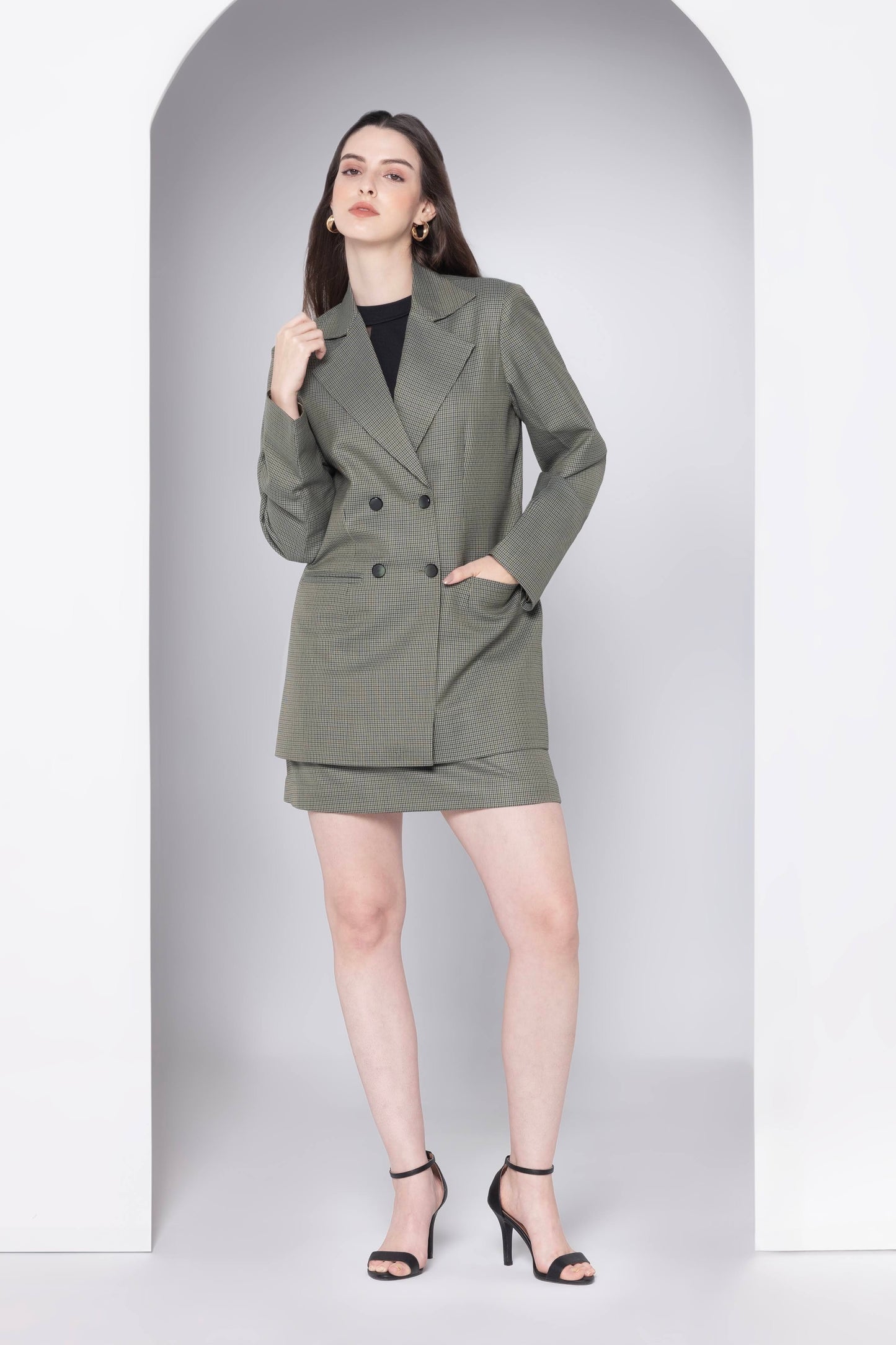 Chic Olive Charm Blazer