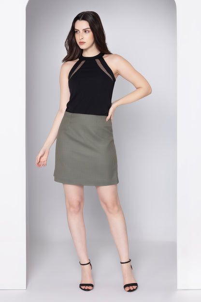 Chic Olive Mini Skirt