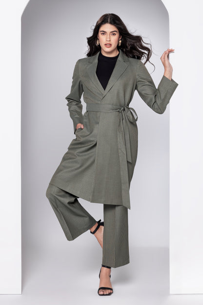 Chic Olive Overcoat