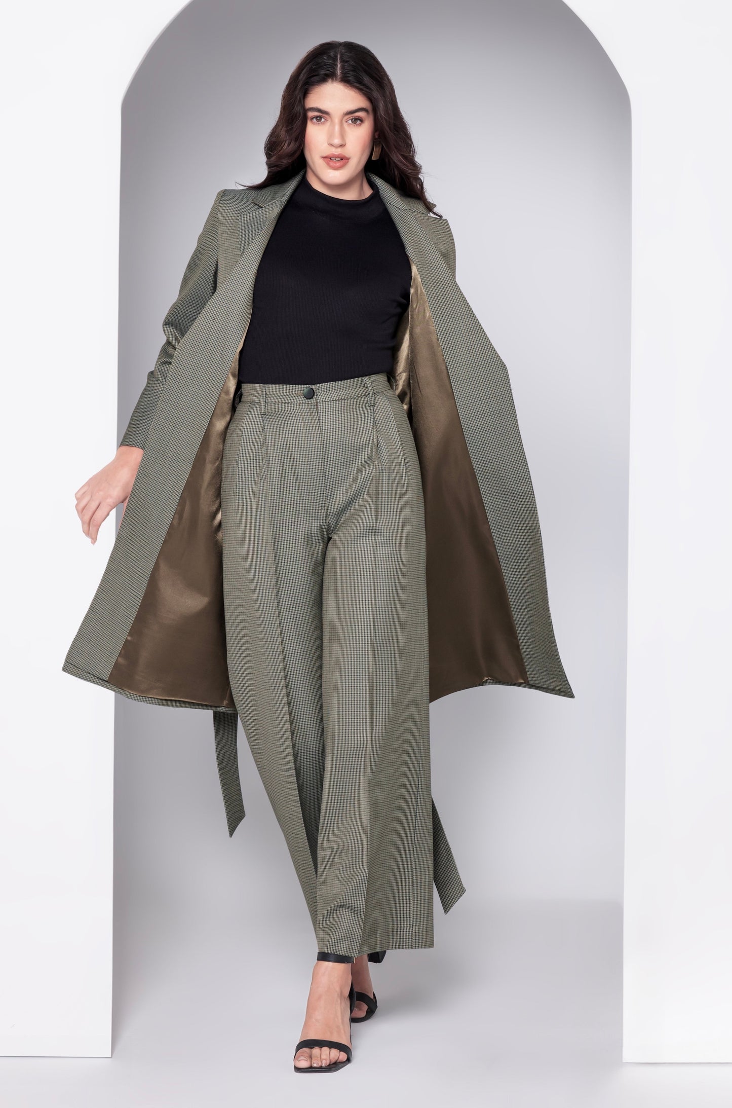 Chic Olive Straight-Fit Pants