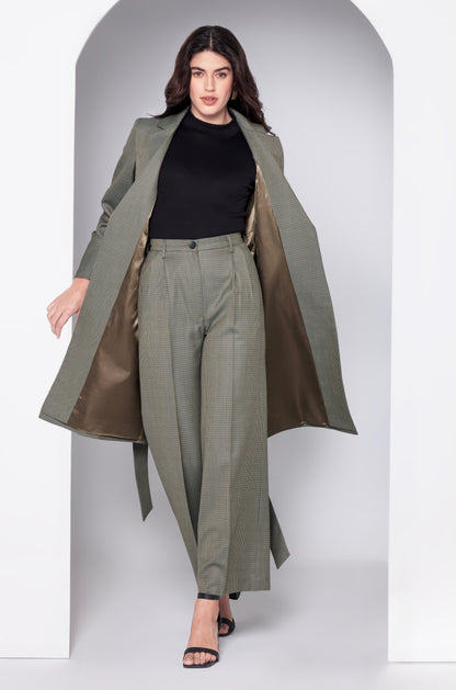 Chic Olive Straight-Fit Pants