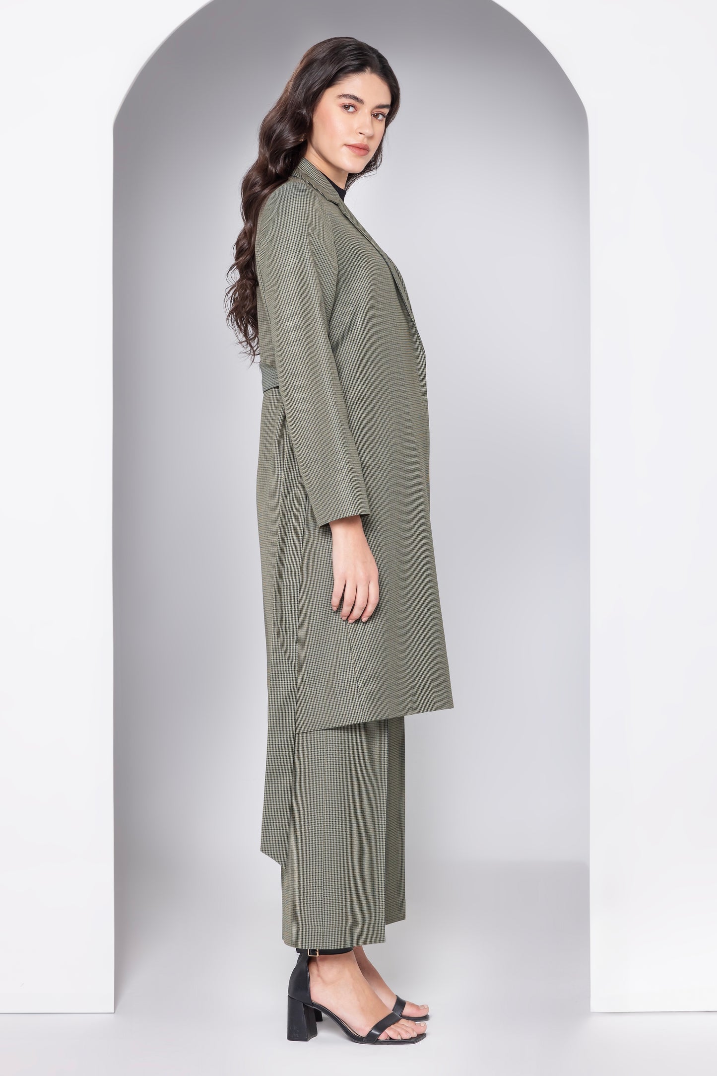 Chic Olive Overcoat