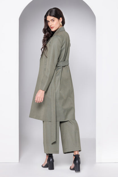 Chic Olive Overcoat