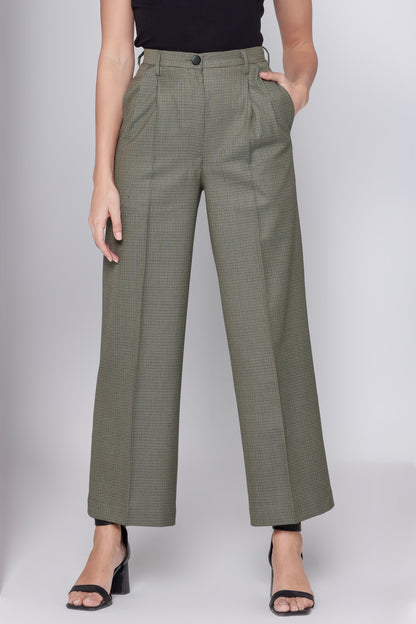 Chic Olive Straight-Fit Pants