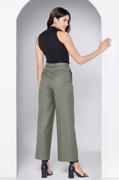 Chic Olive Straight-Fit Pants