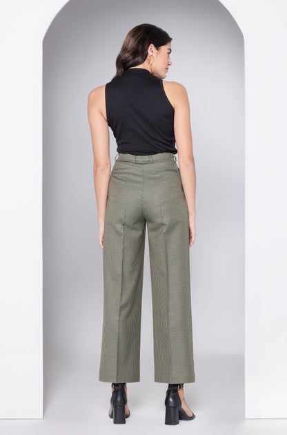 Chic Olive Straight-Fit Pants