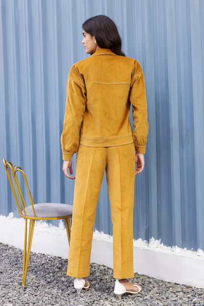 Mustard Charm Corduroy Co-ord Set