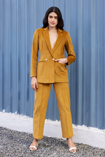 Mustard Charm Blazer Set