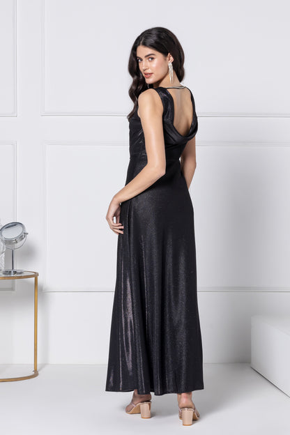 Noir Glitz Graceful Maxi Dress