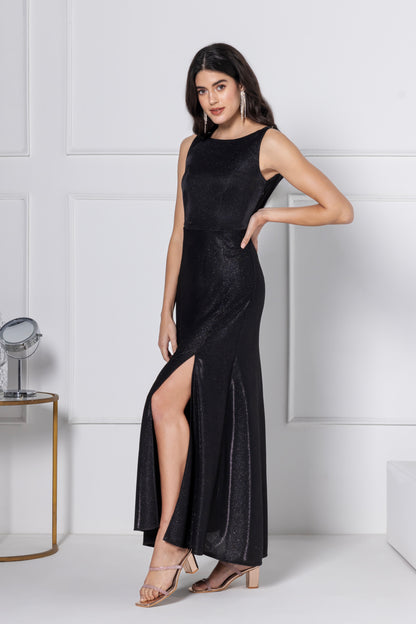 Noir Glitz Graceful Maxi Dress