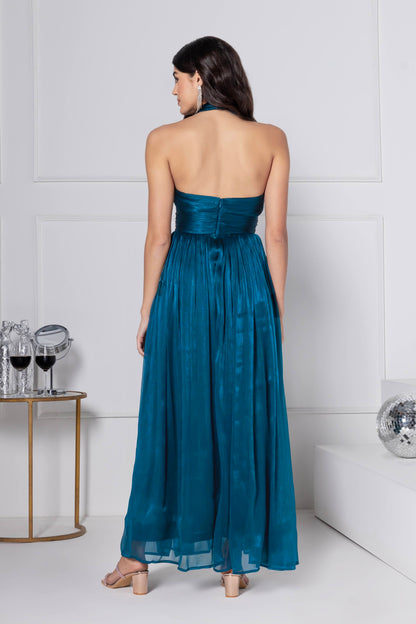 Teal Blue Elegante Gown