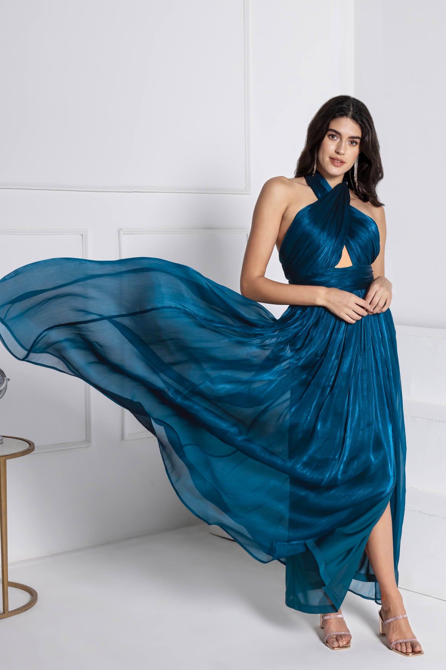 Teal Blue Elegante Gown