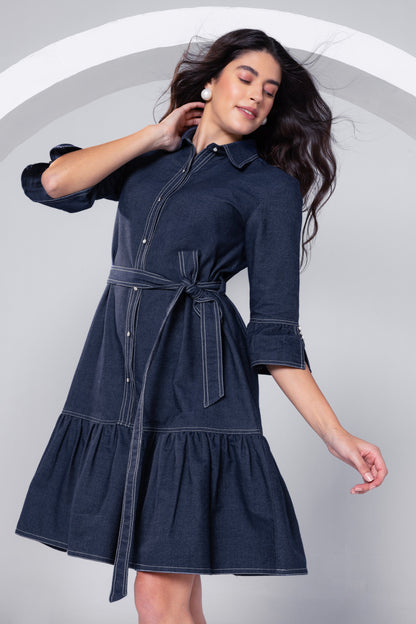 Denim Grace Mini Dress