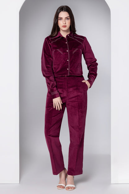 Bordeaux Corduroy Co-ord Set