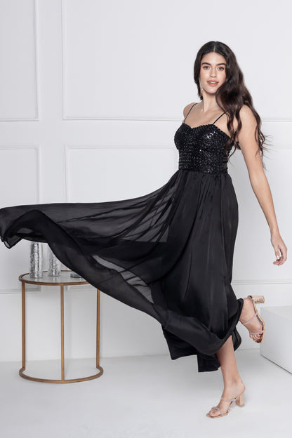 Midnight Luxe Gala Gown