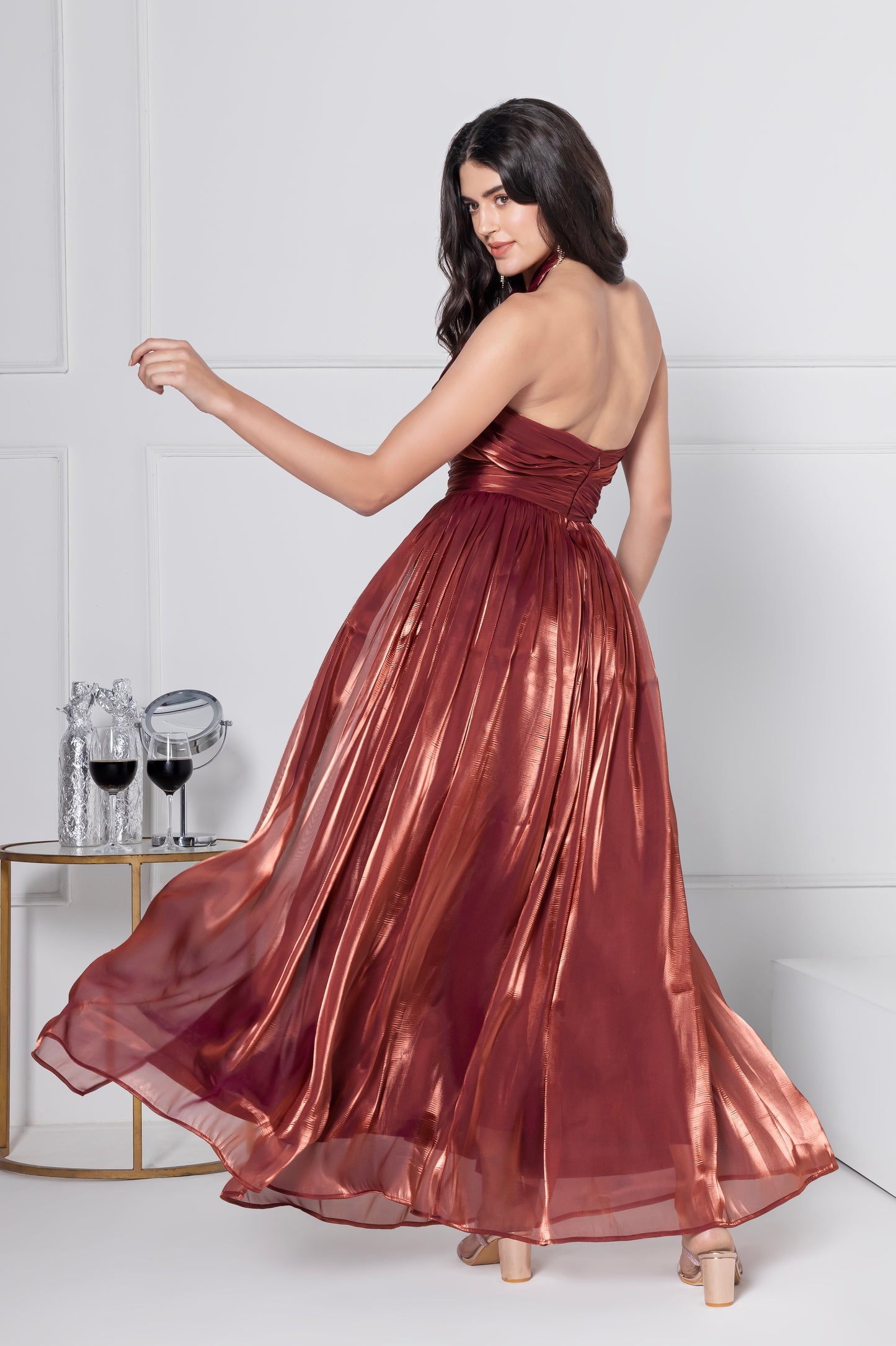 Rust Glam Elegante Gown