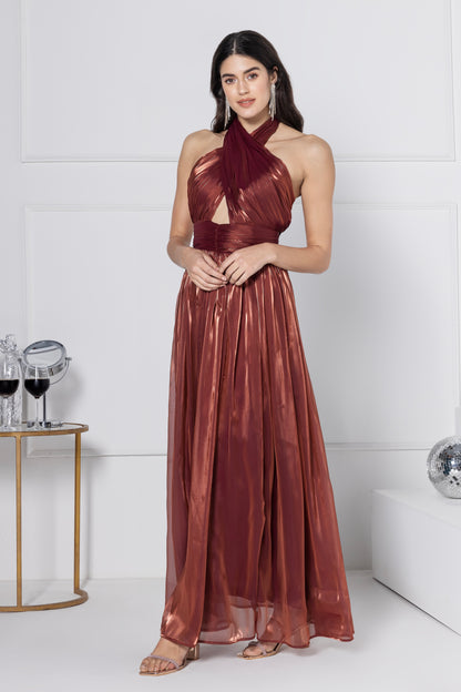 Rust Glam Elegante Gown