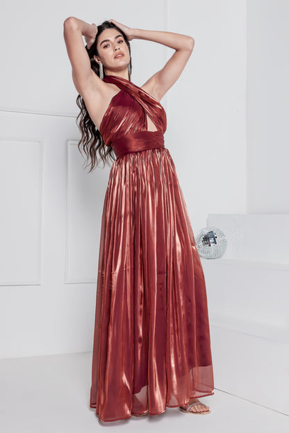 Rust Glam Elegante Gown