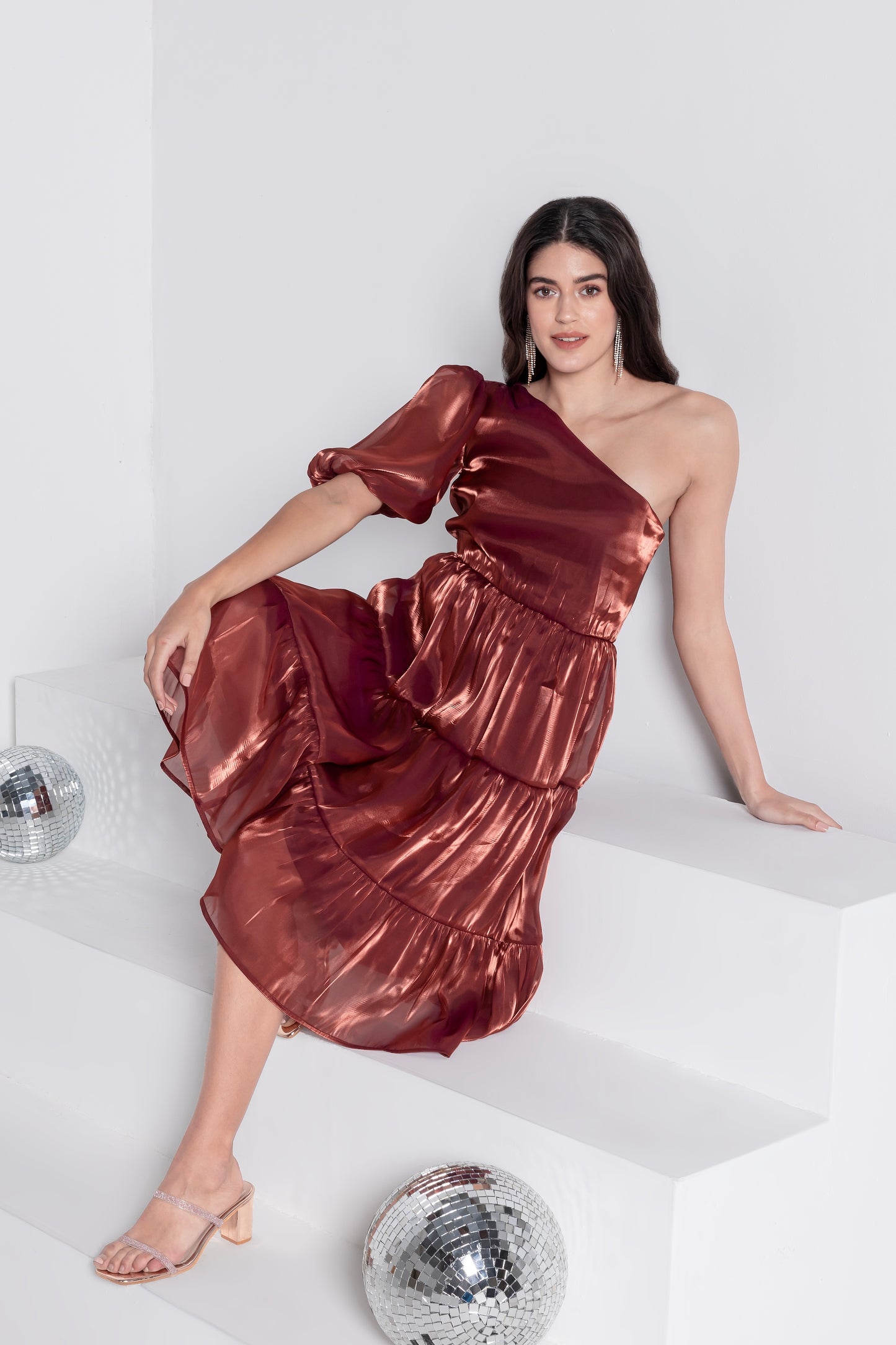 Rust Glam Elegance Dress